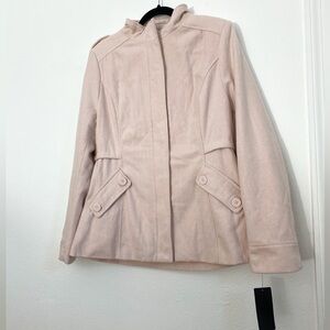 Pastel pink trench coat
